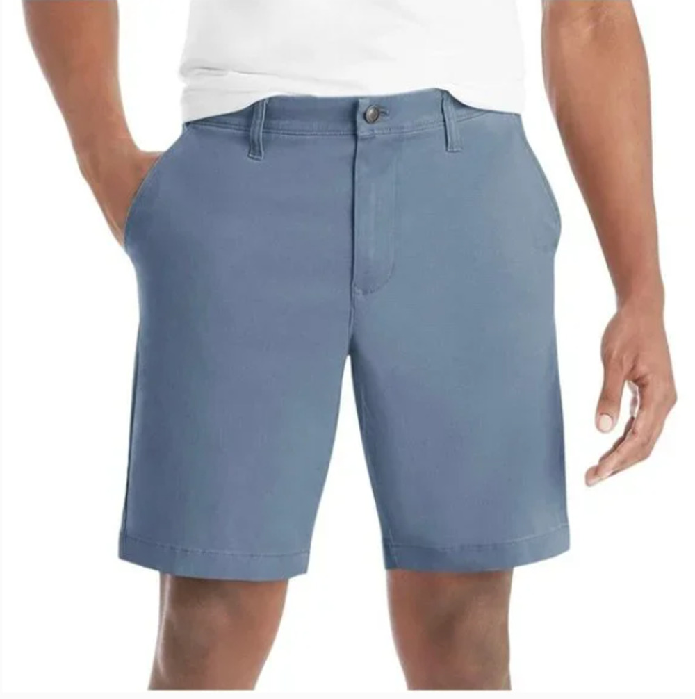 Members Mark Men's Everyday Stretch Flat Front Short SZ 40 Blue